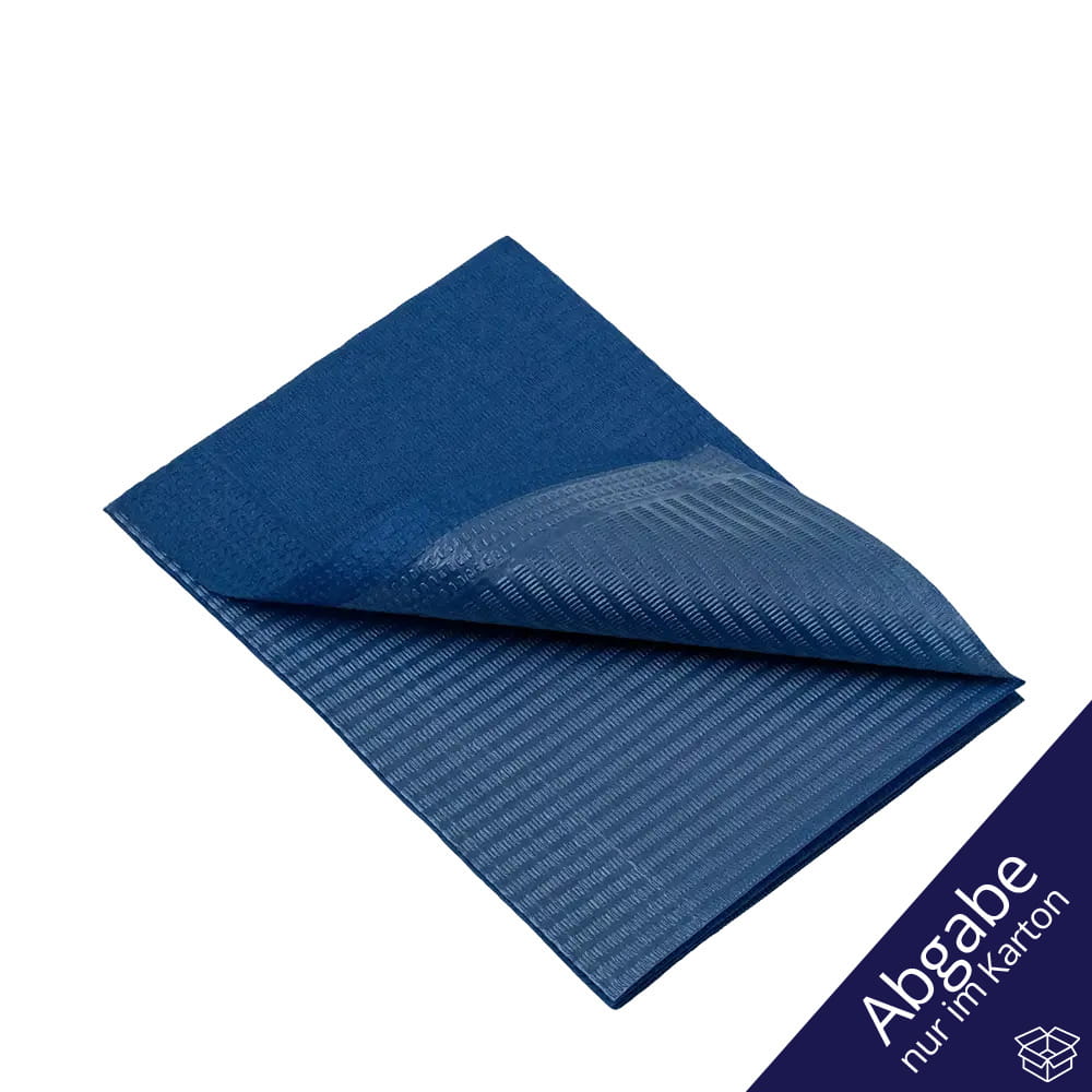 Dental Einweg Patientenservietten, 33 x 45 cm, Farbe dunkelblau, blau