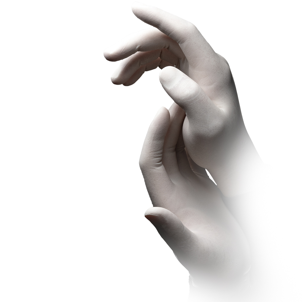 Latexhandschuhe, weiß, Größe L, puderfrei, Med-Comfort