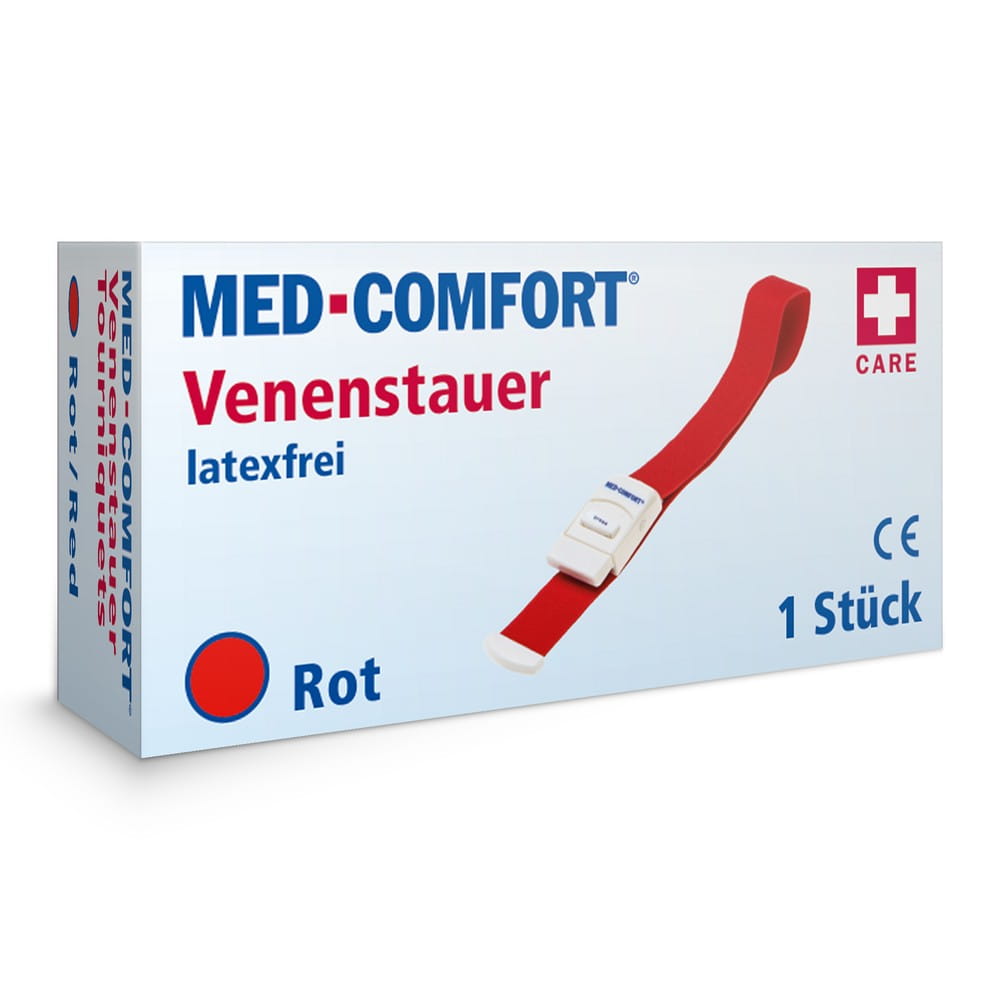 Venenstauer, Farbe rot, 2,5 x 45 cm, Med-Comfort