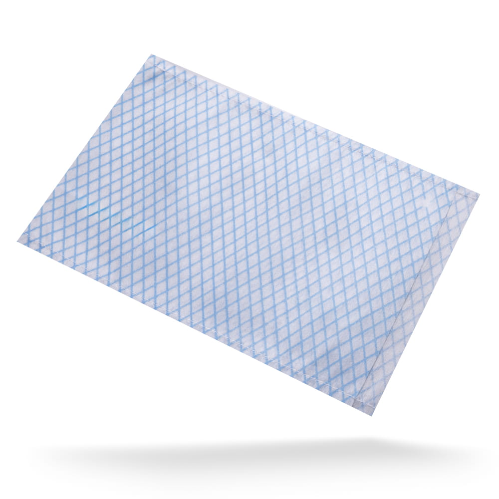 Einweg Waschhandschuh, weiß, blau Vlies, Eco-Plus