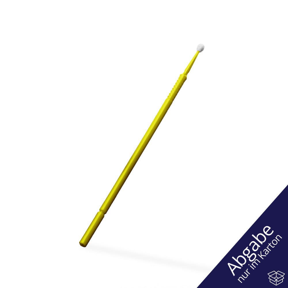 Einmal Mikroapplikatoren, 10cm, gelb, fine, Kunststoff, Nylon, Med-Comfort