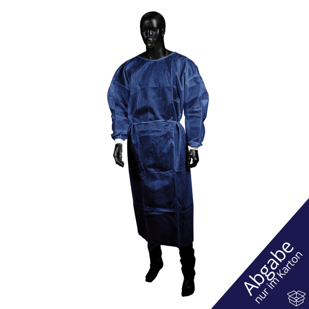 PP Einweg Besucherkittel, Größe L, XL, Farbe blau, Vlies, Med-Comfort