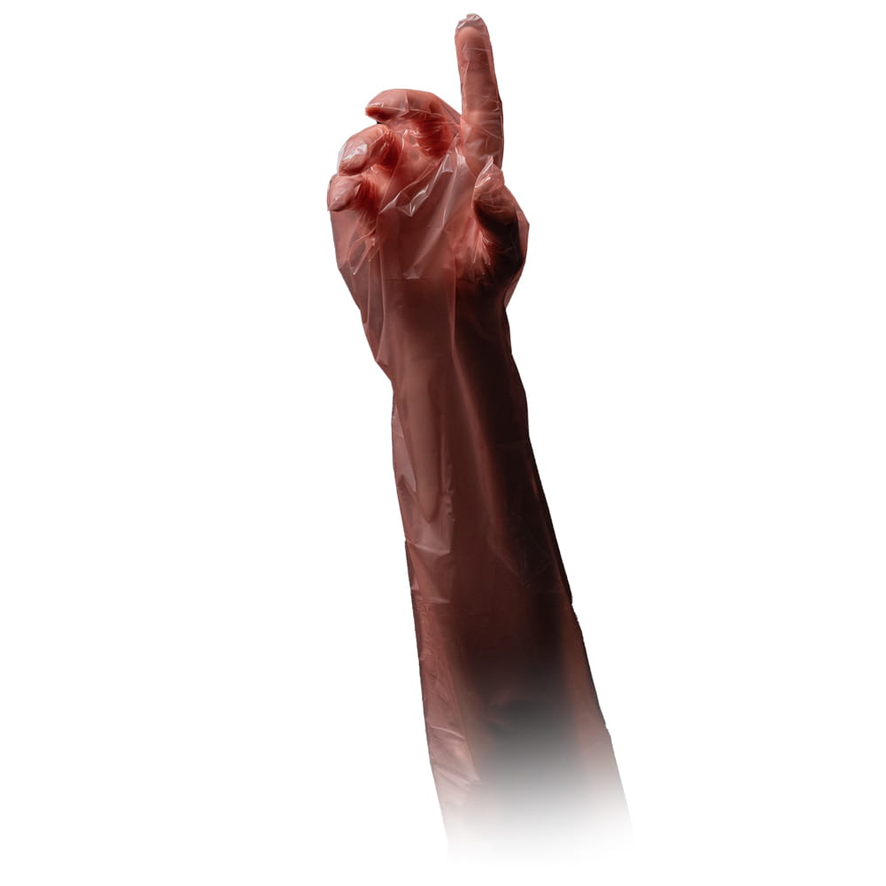 PE Veterinärhandschuh, orange, Größe unisize, Med-Comfort