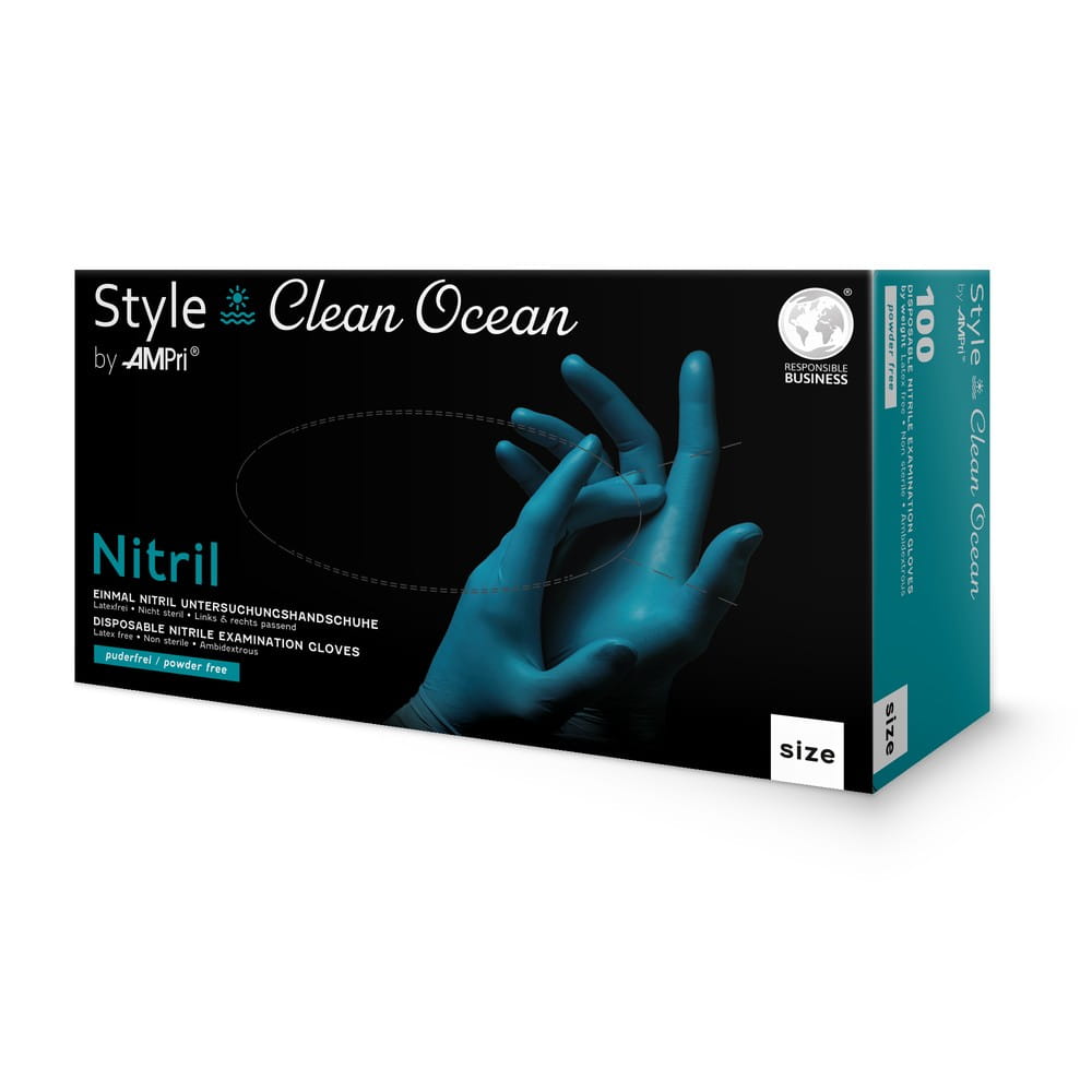 Nitrilhandschuhe, grün, Größe XS, puderfrei, Style GREEN OCEAN by Med-Comfort