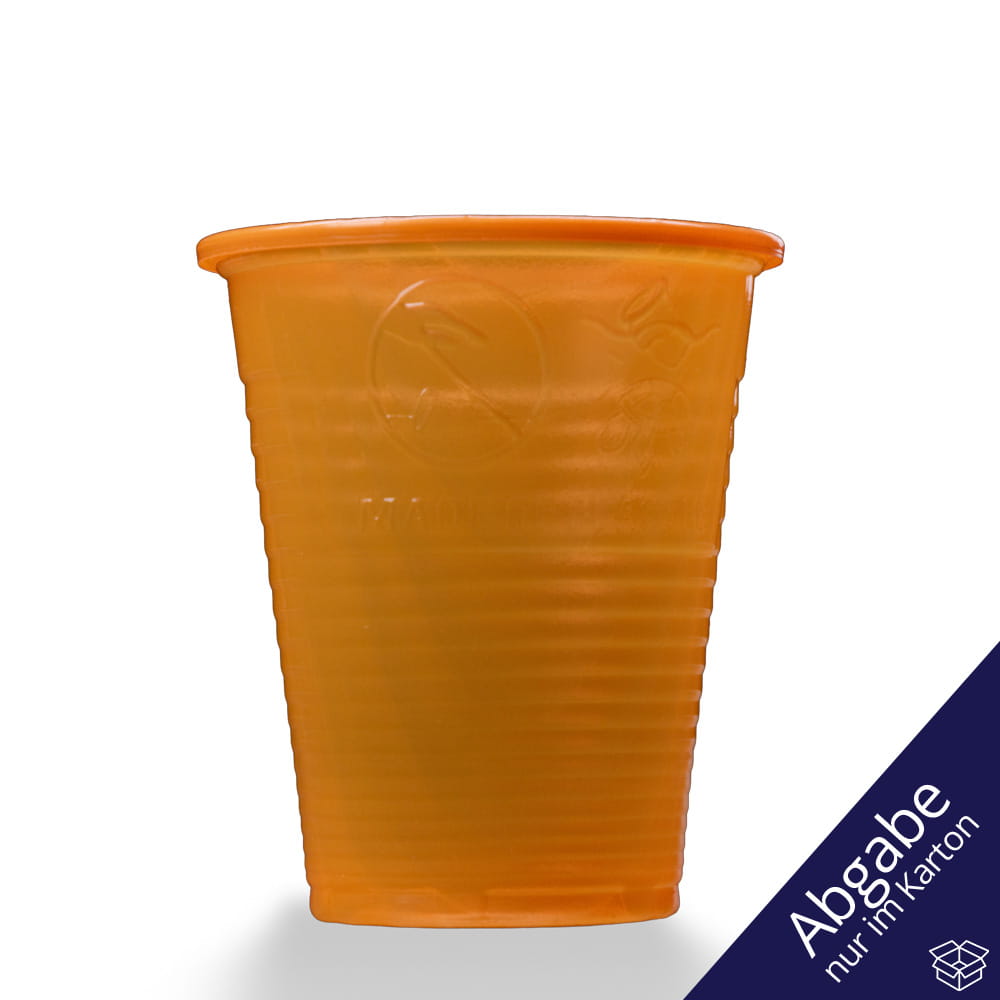 PP Mundspülbecher,180 ml, Farbe orange, Polypropylen