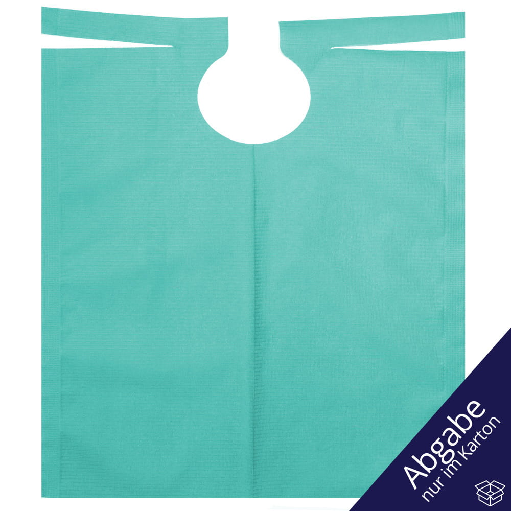 Patientenumhang mit PE Beschichtung, Farbe grün , 530 x 600 mm