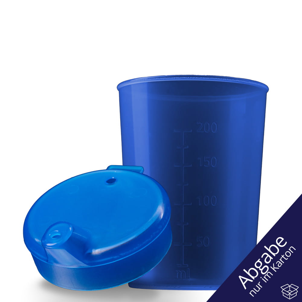 PP Schnabelbecher Oberteil und Unterteil SET, blau, 50 x 250 ml