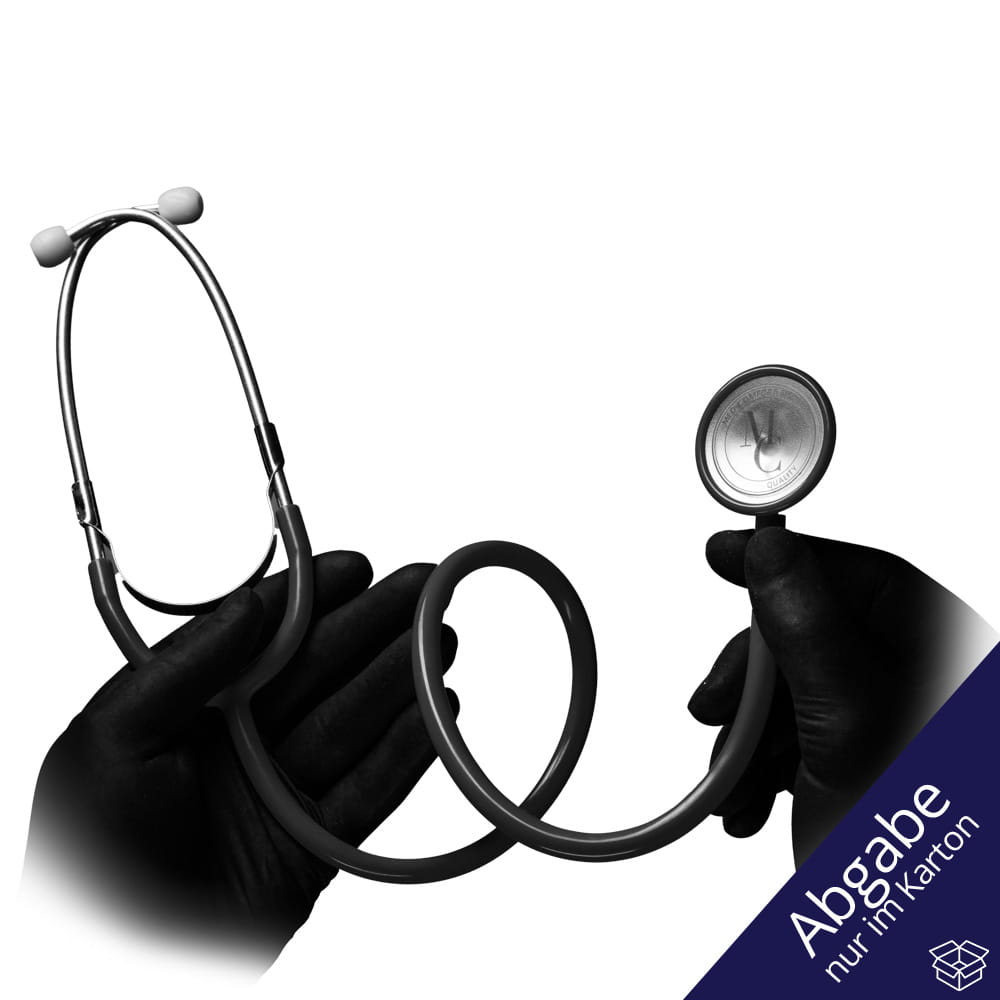 PVC Flachkopf Stethoskop, Farbe schwarz, Med-Comfort