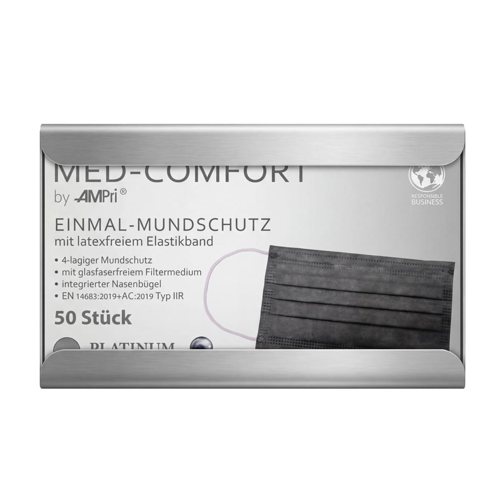 Halterung für Mundschutzboxen 3-lagig, 182 x 103 x 96 mm, Edelstahl