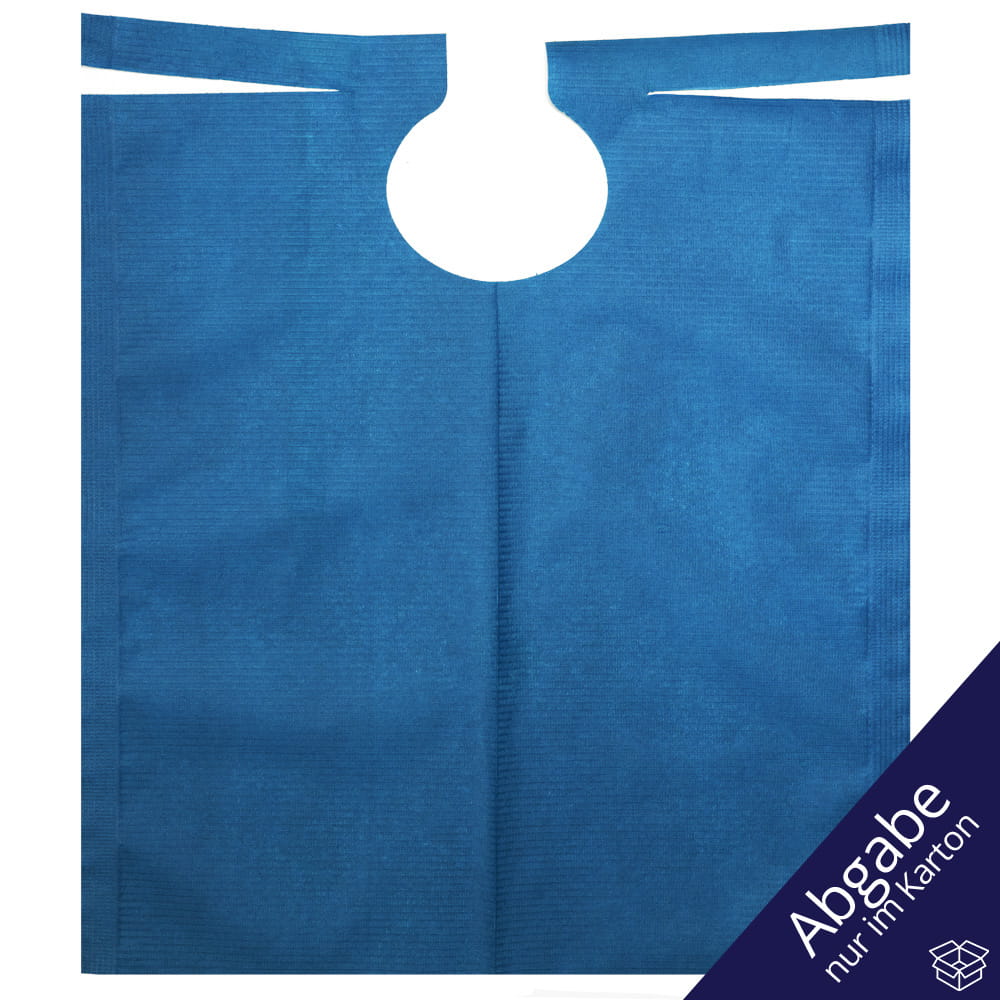 Patientenumhang mit PE Beschichtung, Farbe blau , 530 x 600 mm