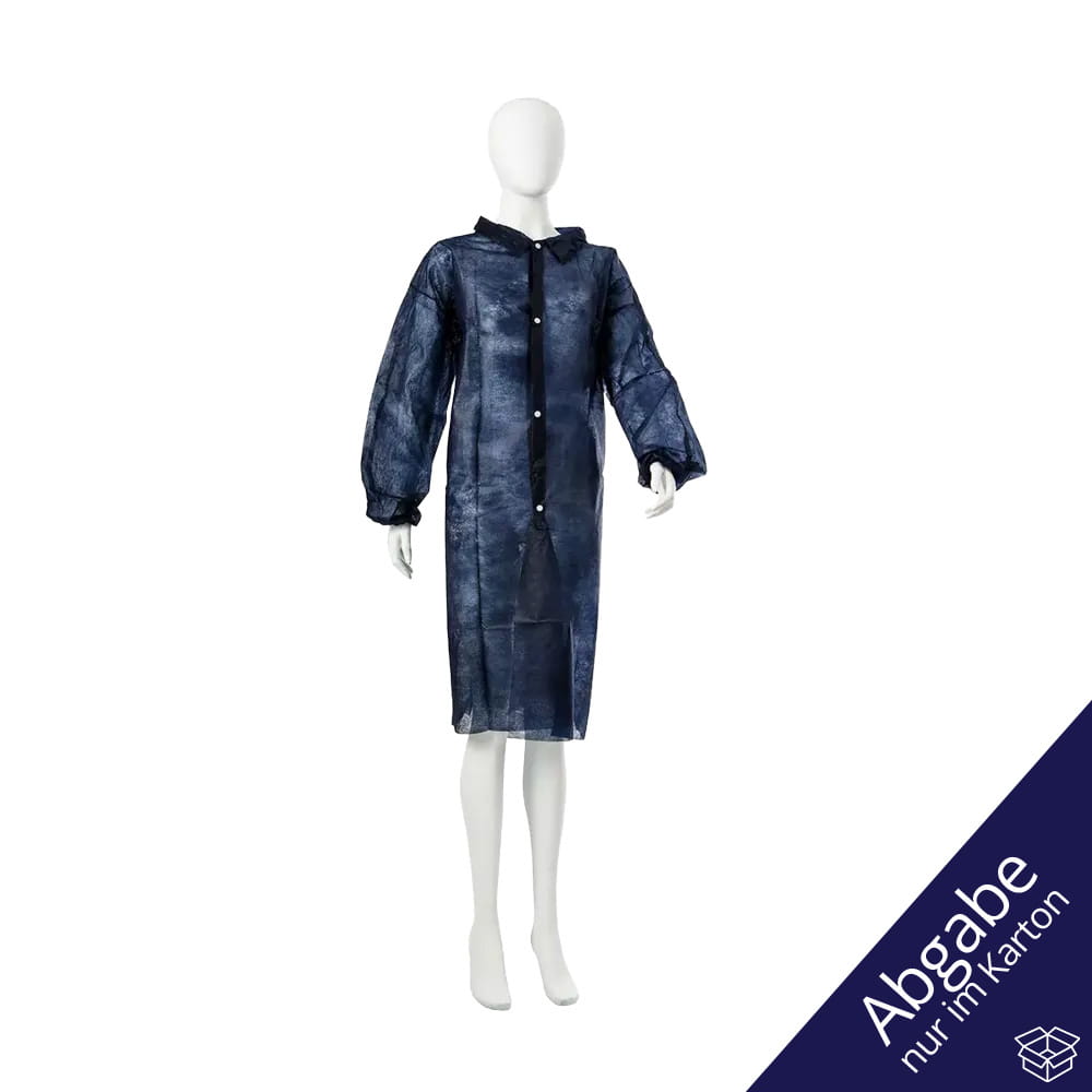 PP-Vlies Besuchermäntel, dunkelblau, blau, Größe M, Med-Comfort