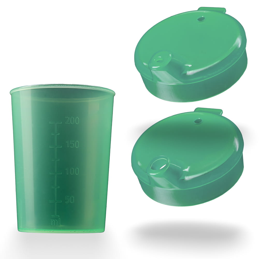 PP Schnabelbecher Oberteil und Unterteil SET, grün, 50 x 250 ml