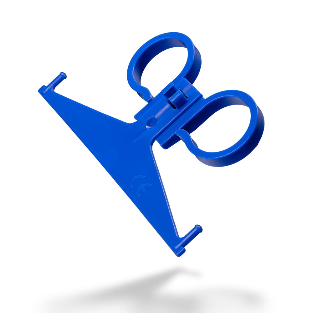 PP Urinbeutelhalterung, blau, Polypropylen