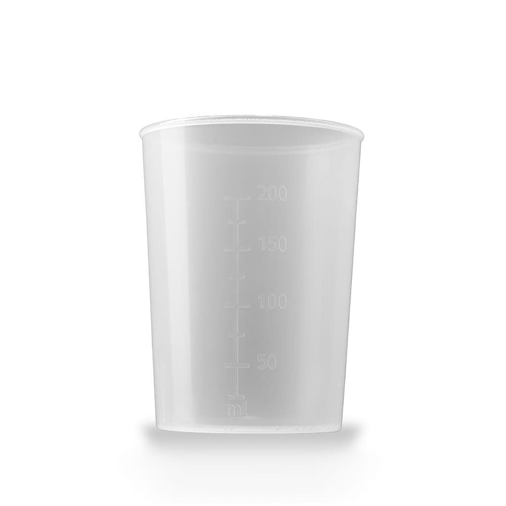 PP Schnabelbecher Unterteil, transparent, milchig, 250 ml PP Schnabelbecher Unterteil, transparent, milchig, 250 ml