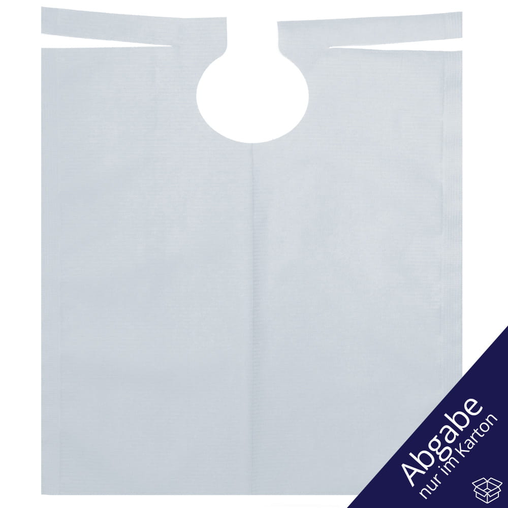 Patientenumhang mit PE Beschichtung, Farbe weiß, 530 x 600 mm