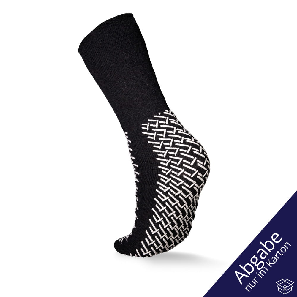 ECO-PLUS Antirutsch-Socken, Größe X-Weit, anthrazit