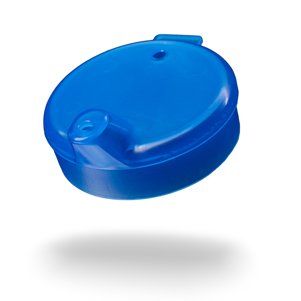 PP Schnabelbecher Oberteil, blau, 4x4 mm für 250 ml