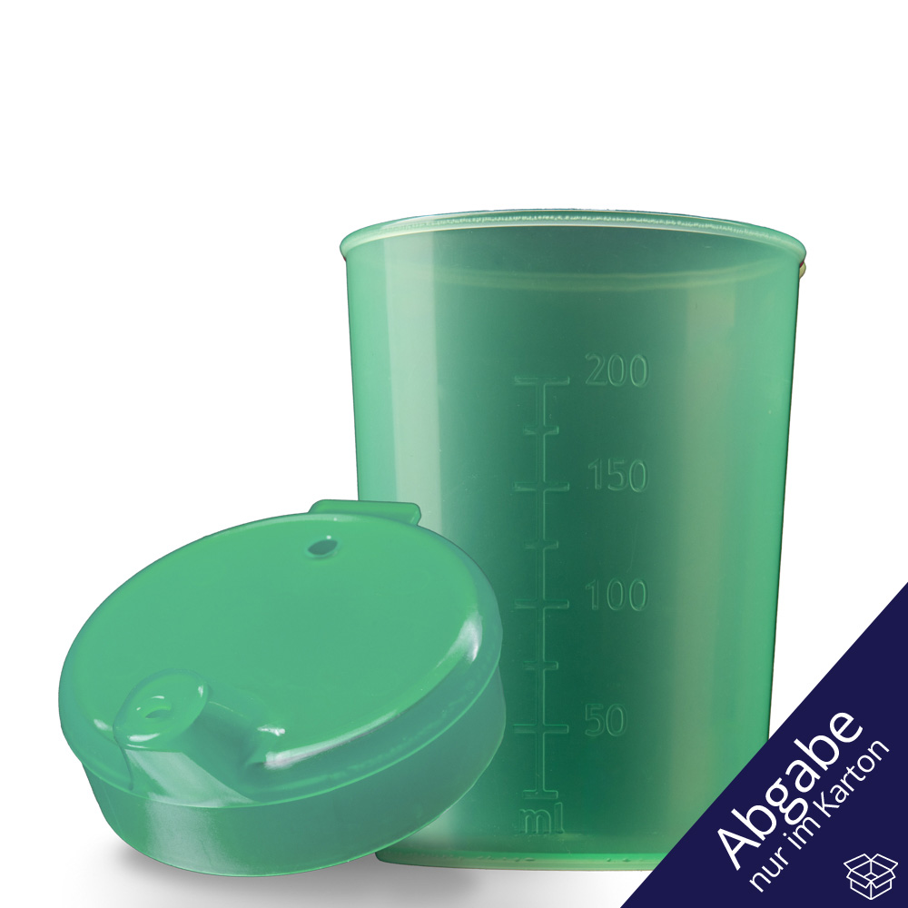 PP Schnabelbecher Oberteil und Unterteil SET,grün, 50 x 250 ml
