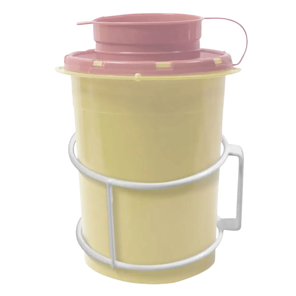 Halter für Kanülenentsorgungsbox, für 1,5 und 2 Liter Boxen, kunststoffbeschichtet Halter für Kanülenentsorgungsbox, für 1,5 und 2 Liter Boxen, kunststoffbeschichtet