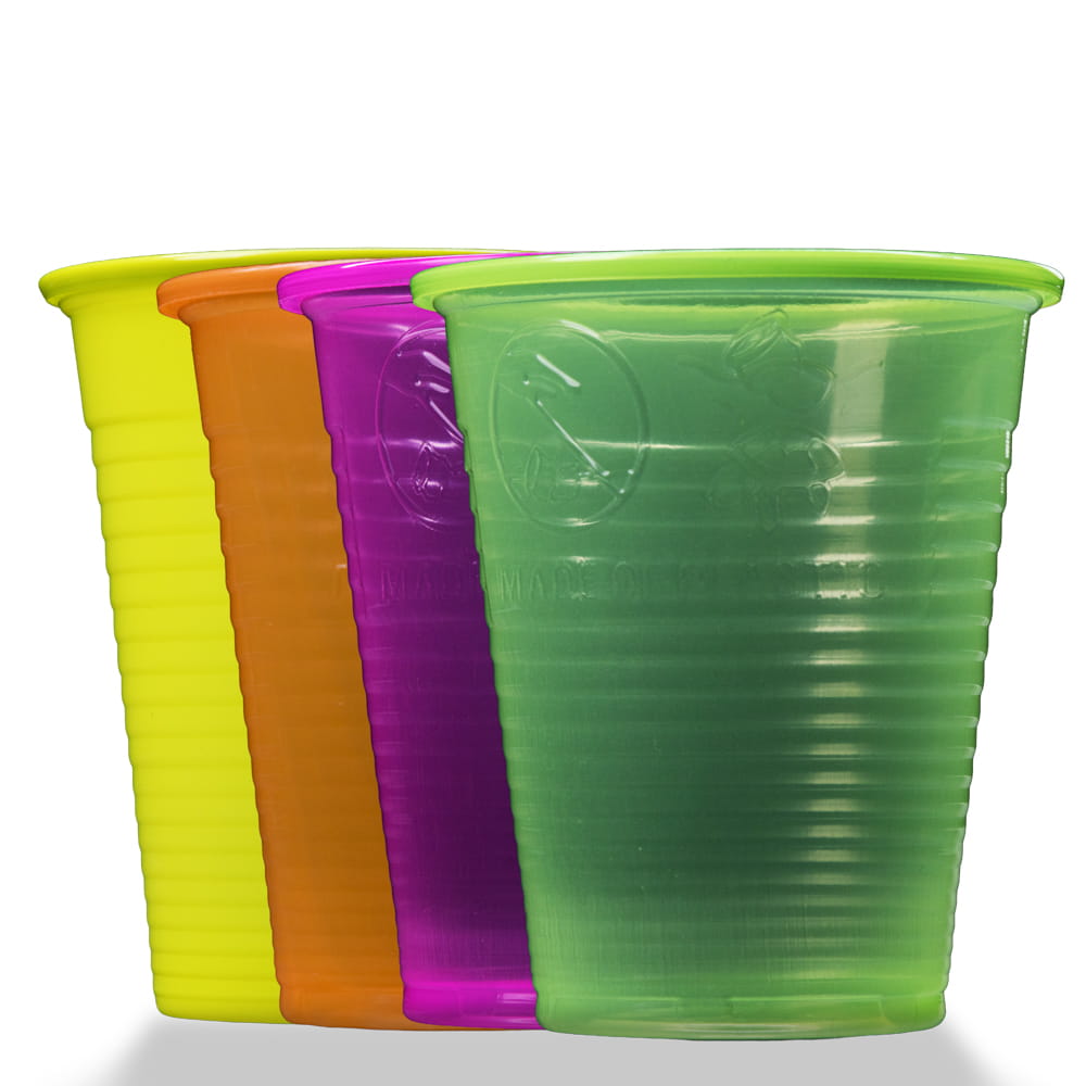 Mundspülbecher Tutti Frutti, 800 Stück, ca. 180 ml, diverse Farben