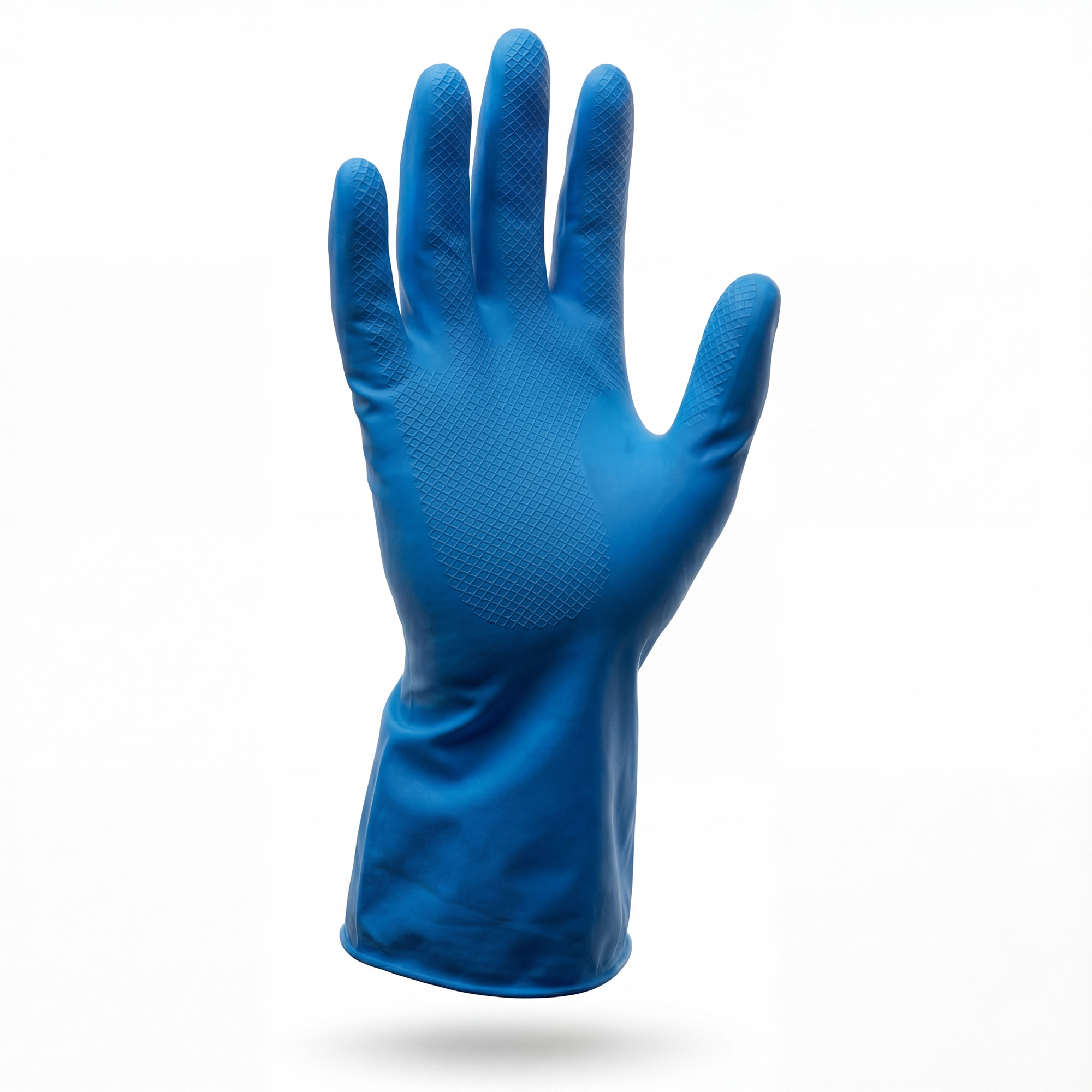 Haushaltshandschuhe Latex, blau, Größe M, puderfrei, Clean-Comfort