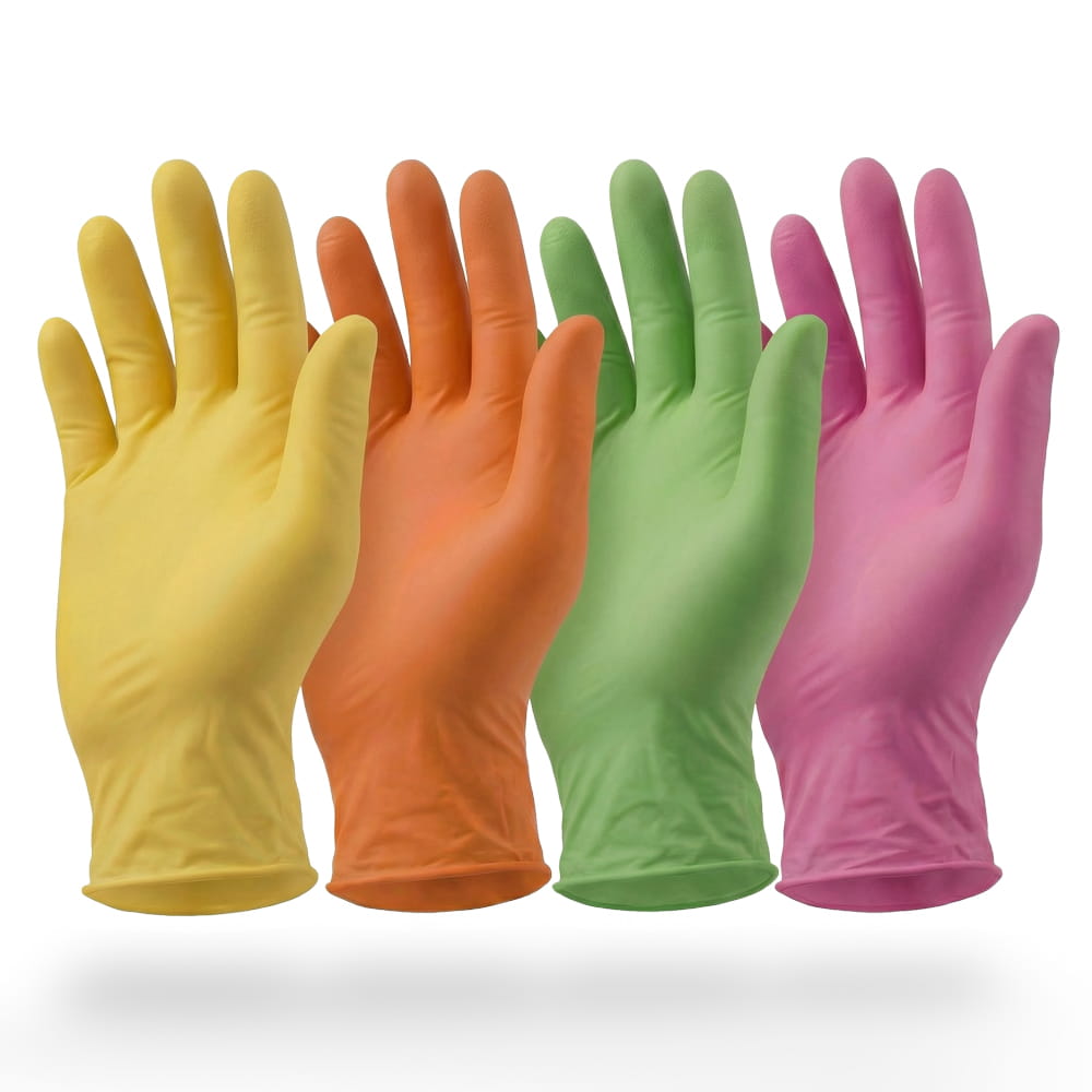 Nitrilhandschuhe, bunt, Farbenmix, Größe L, puderfrei, Style tutti frutti by Med-Comfort