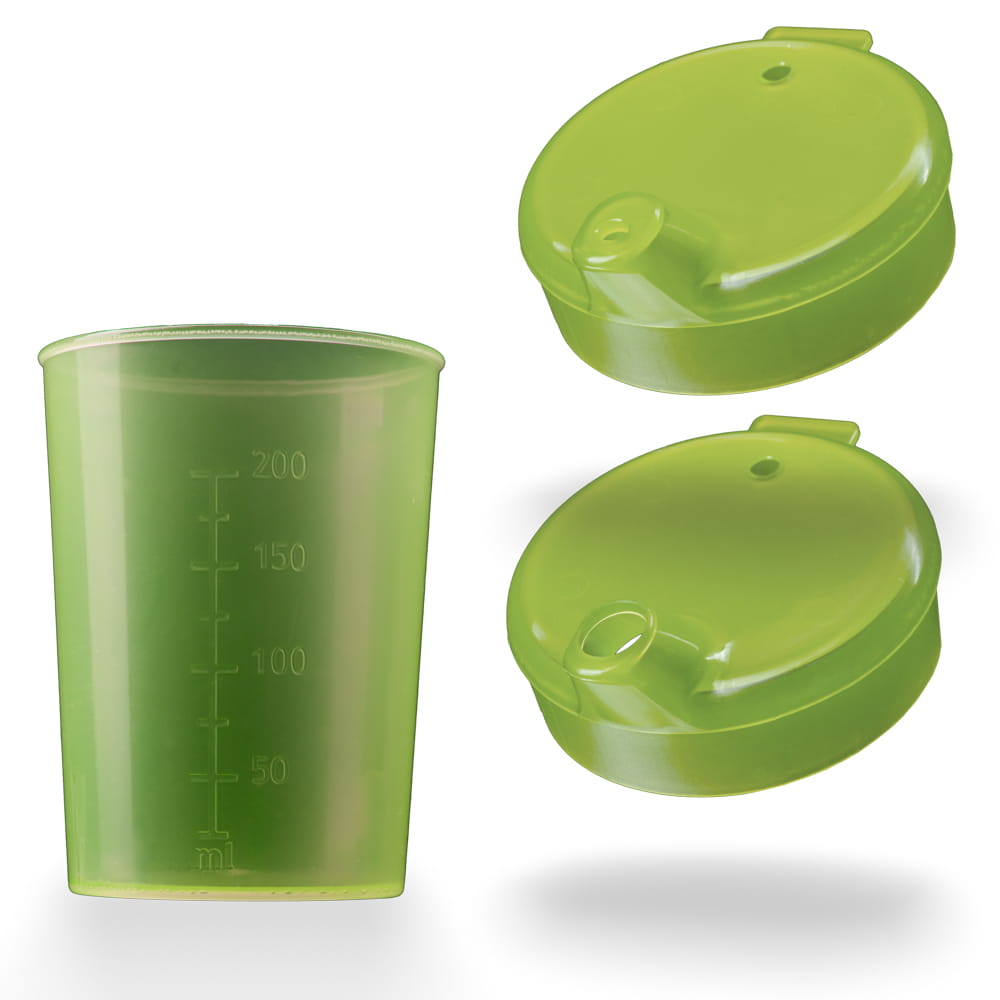 PP Schnabelbecher Oberteil und Unterteil SET, gelb, 50 x 250 ml