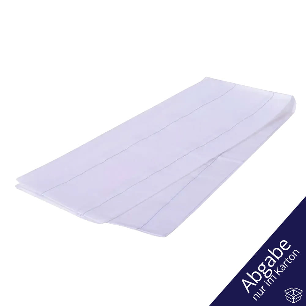 Tissue, PE Trageschutzlaken, weiß, blau, 75 x 210 cm