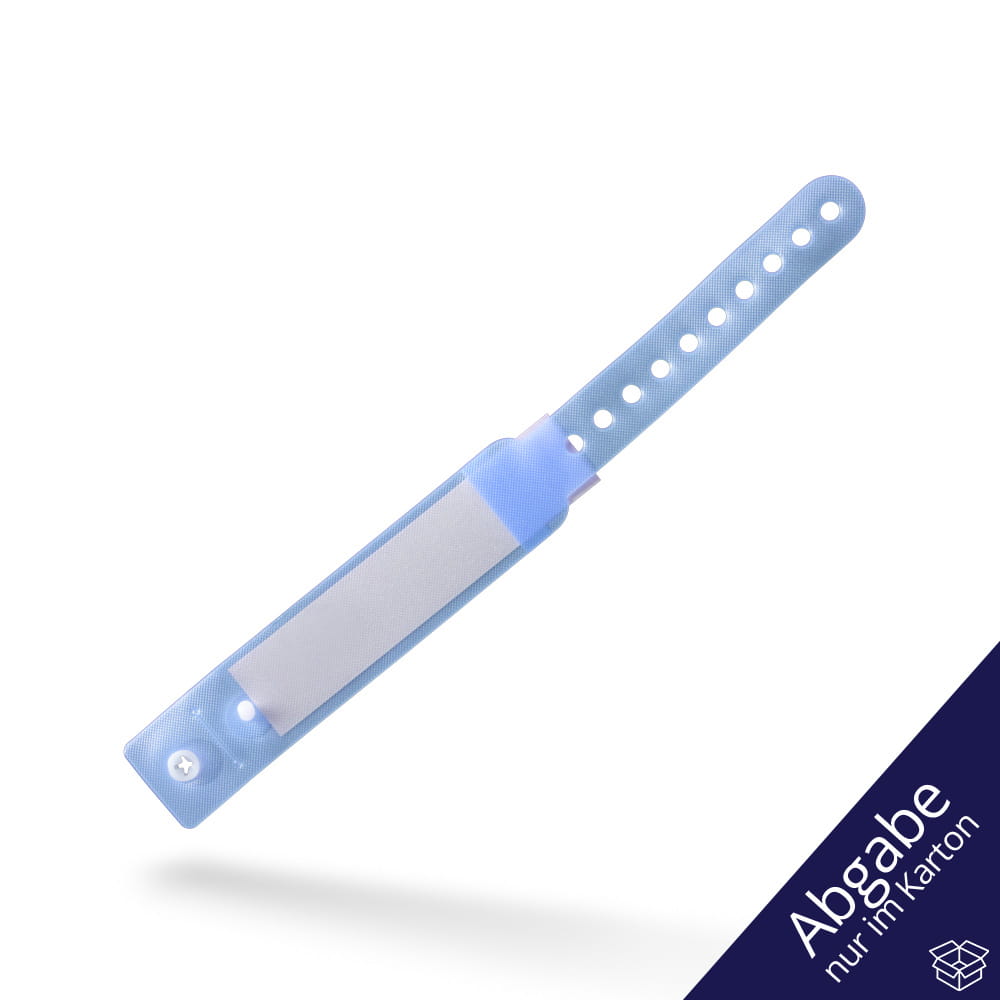 PVC Kinder Patientenarmband, Farbe blau, 162 x 18 mm