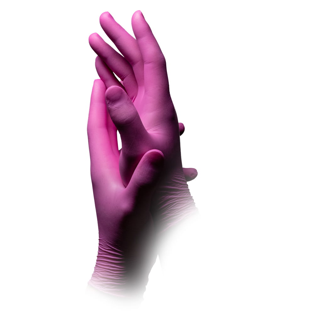 Nitrilhandschuhe, magenta, pink, Größe M, puderfrei, Style Grenadine by Med-Comfort
