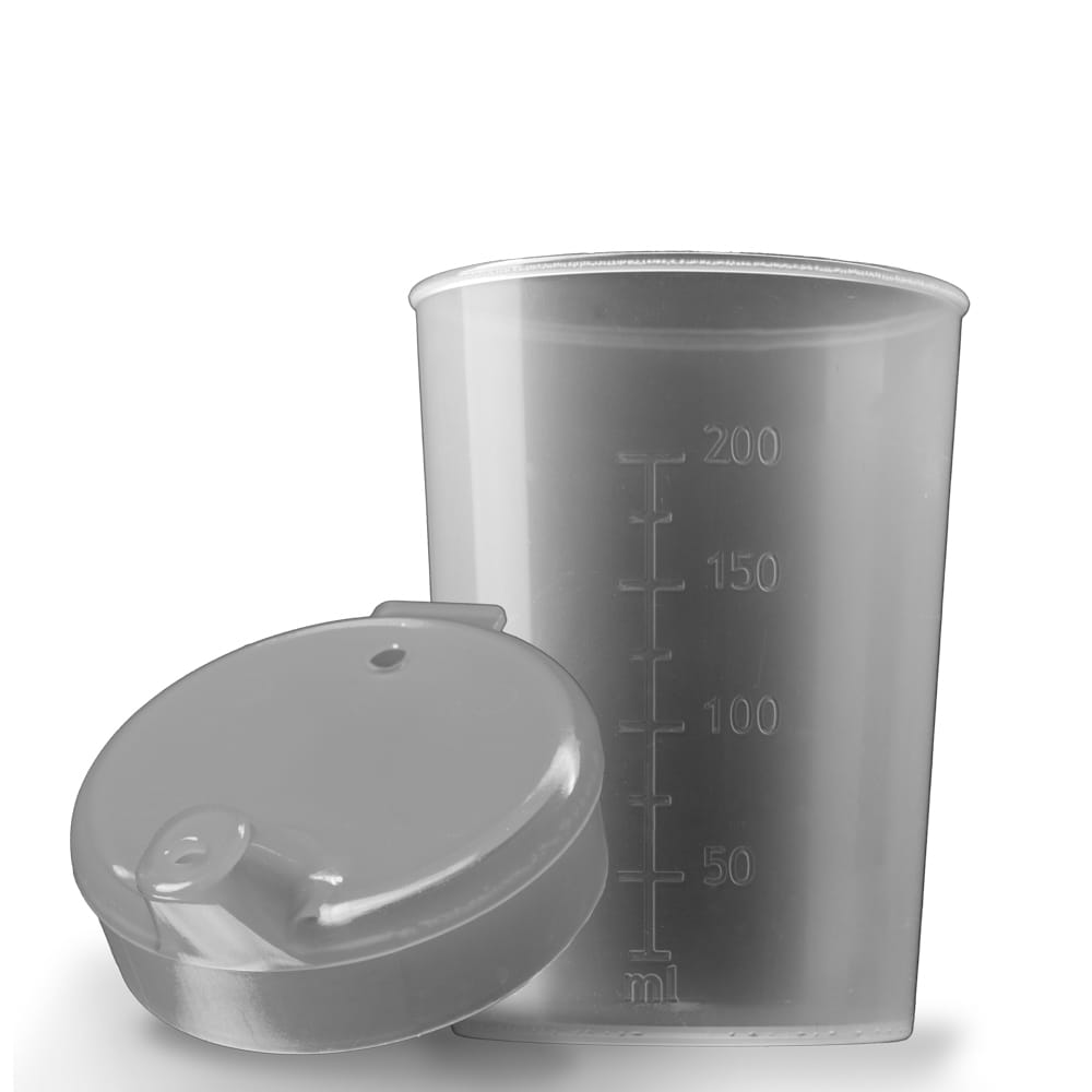 PP Schnabelbecher Oberteil und Unterteil SET, transparent, milchig, 50 x 250 ml