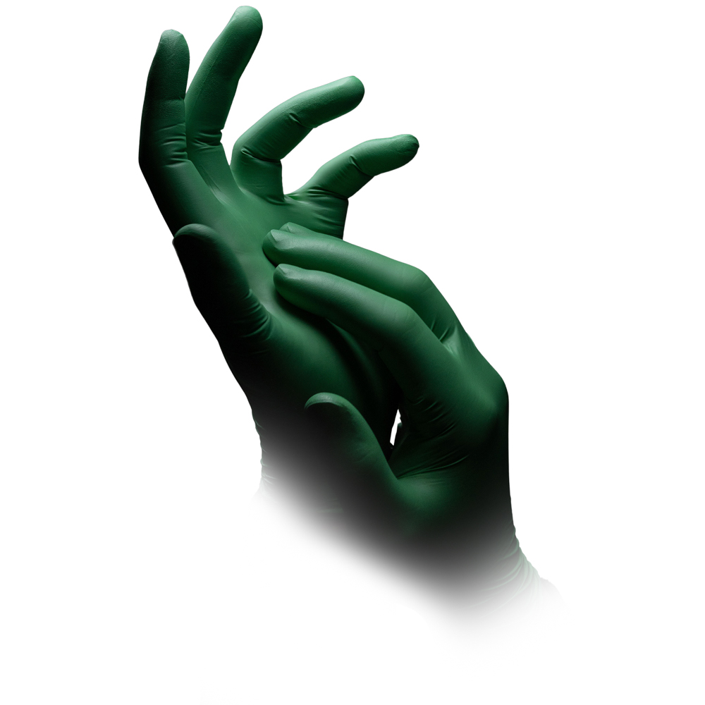Nitrilhandschuhe, grün, Größe M, puderfrei, Nature Gloves by Med-Comfort