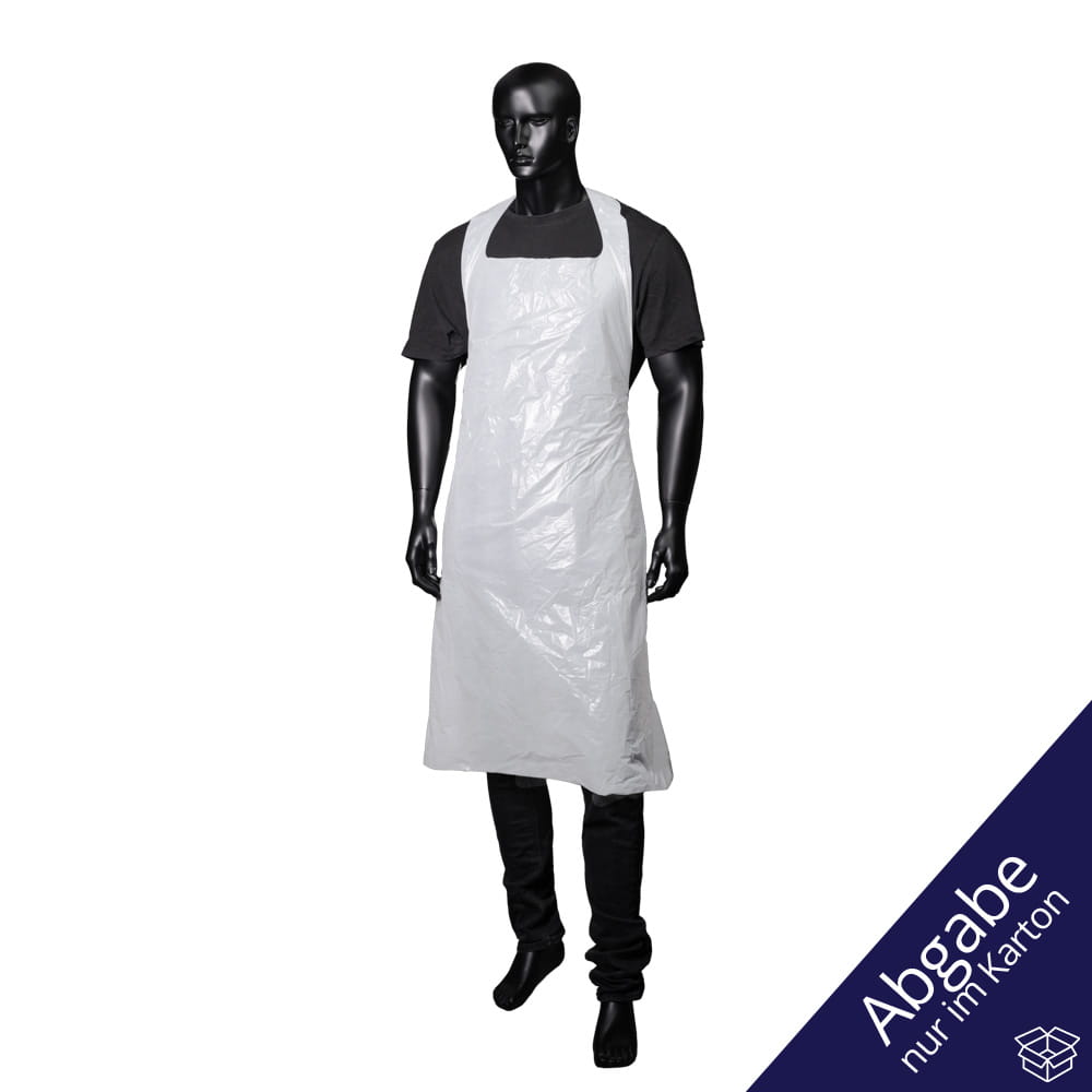 Einwegschürzen, weiß, glatte Oberfläche, 80 x 125cm, Polyethylen, geblockt, Med-Comfort