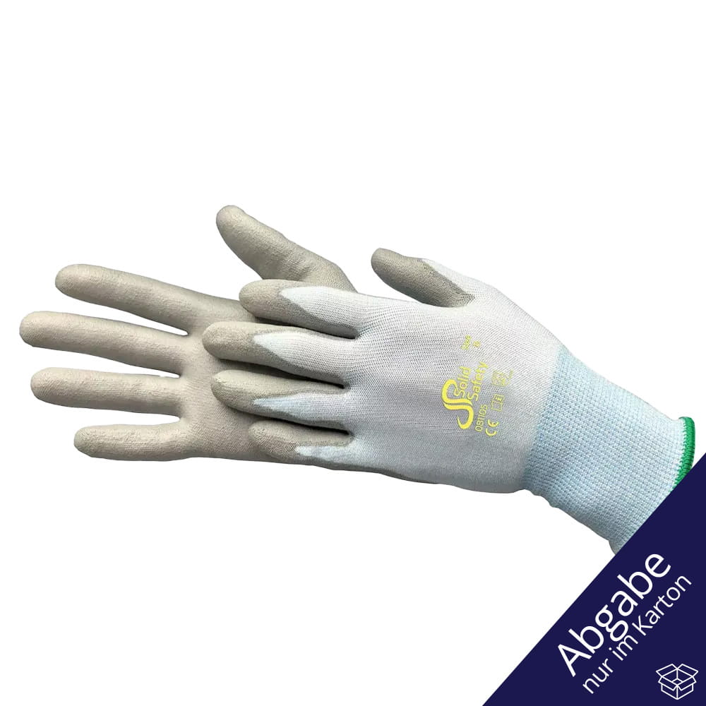Schnittschutzhandschuh, Größe 8, grau, SolidSafety Cut Light