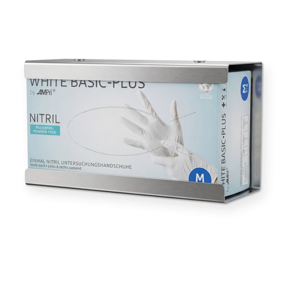 Einmalhandschuh Spender Stecksystem, Handschuh-Dispenserhalter, 250 x 135 x 95 mm, Edelstahl