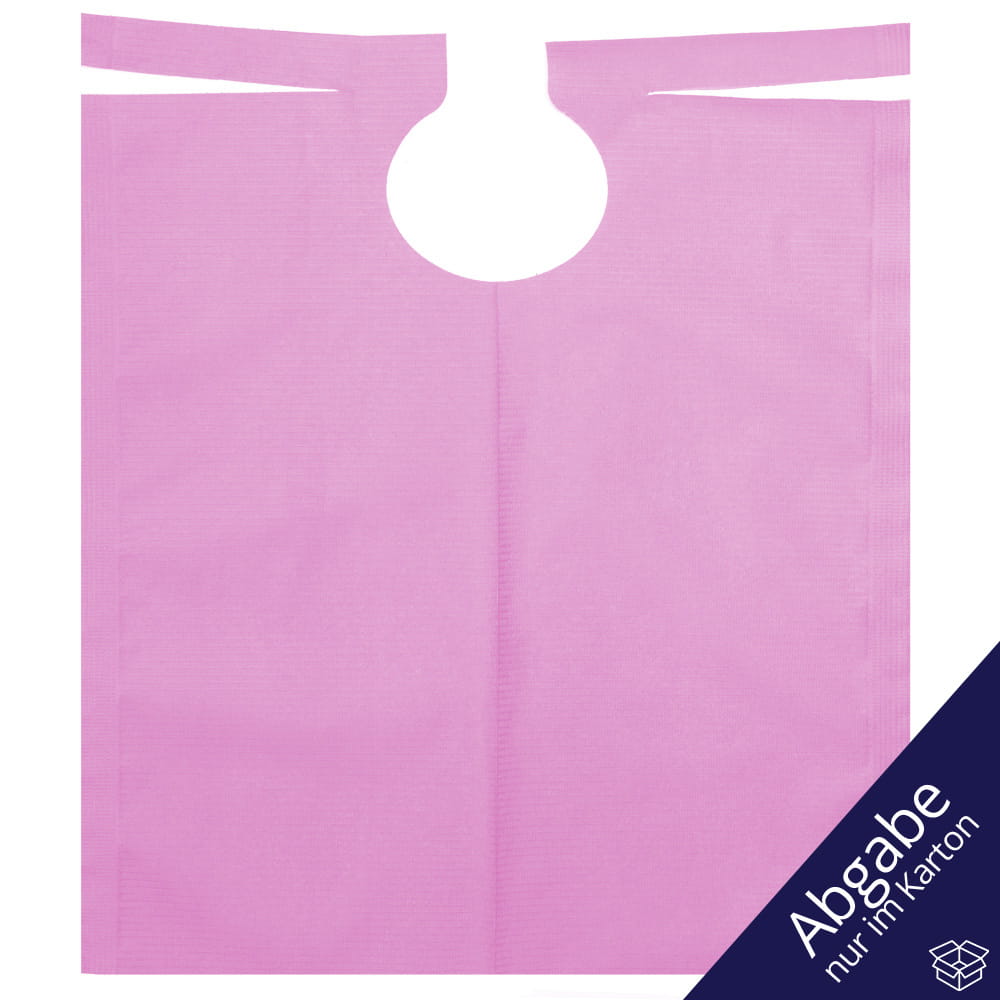 Patientenumhang mit PE Beschichtung, Farbe rosa , 530 x 600 mm