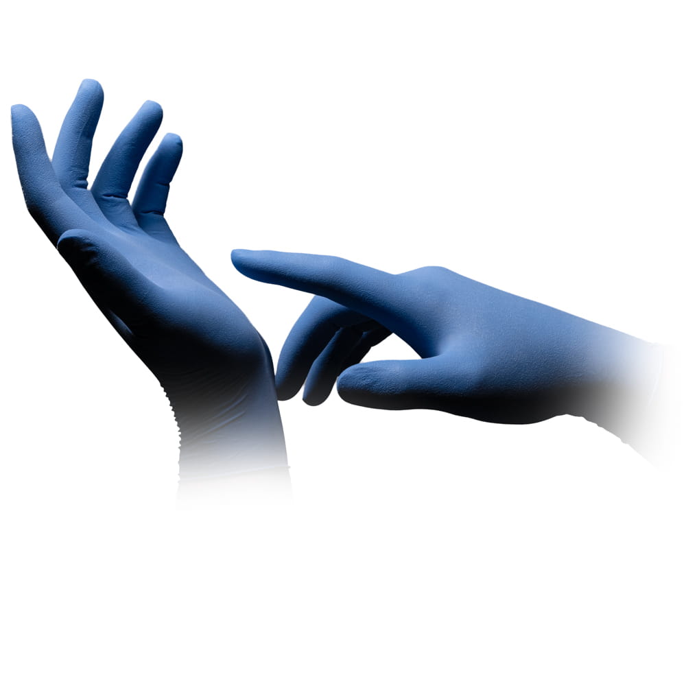 Latexhandschuhe, blau, Größe S, puderfrei, Med-Comfort blue