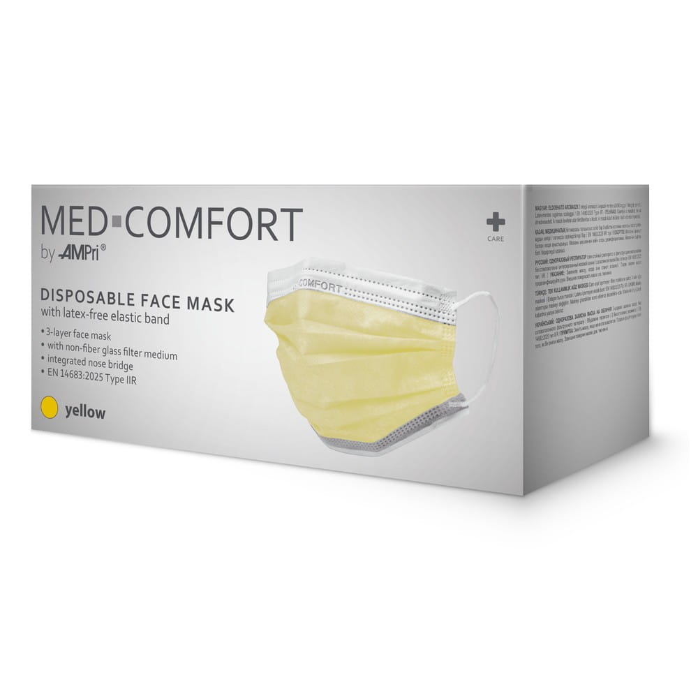 OP Maske, gelb, Typ IIR, Med-Comfort