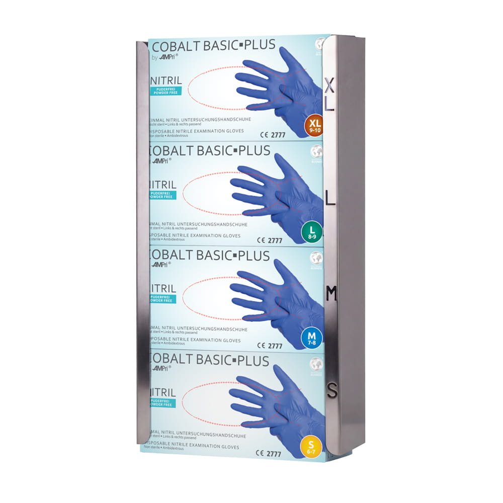 Einmalhandschuh Spender, Handschuh-Dispenserhalter, 260 x 515 x 98 mm, Edelstahl