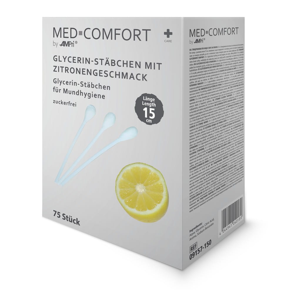 PP Lemon sticks, 150 mm, Geschmack Lemon, Med-Comfort