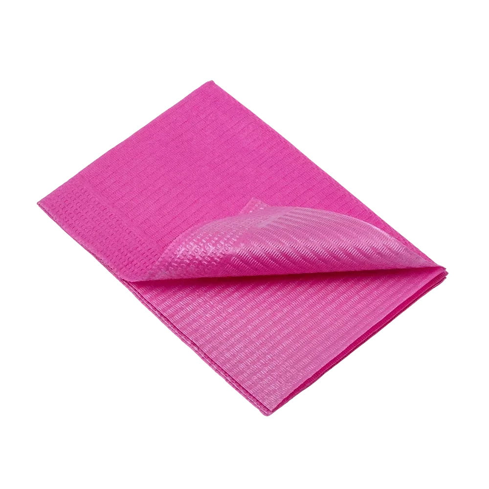 Dental Einweg Patientenservietten, 33 x 45 cm, Farbe pink