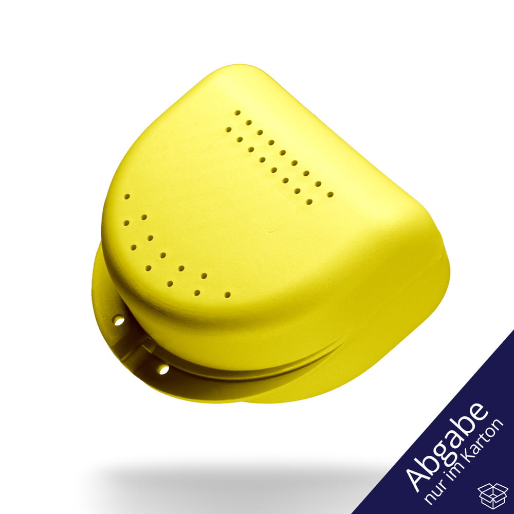 PP Dental Zahnspangenbox für Erwachsene, 80x80x45 cm, gelb, Polypropylen