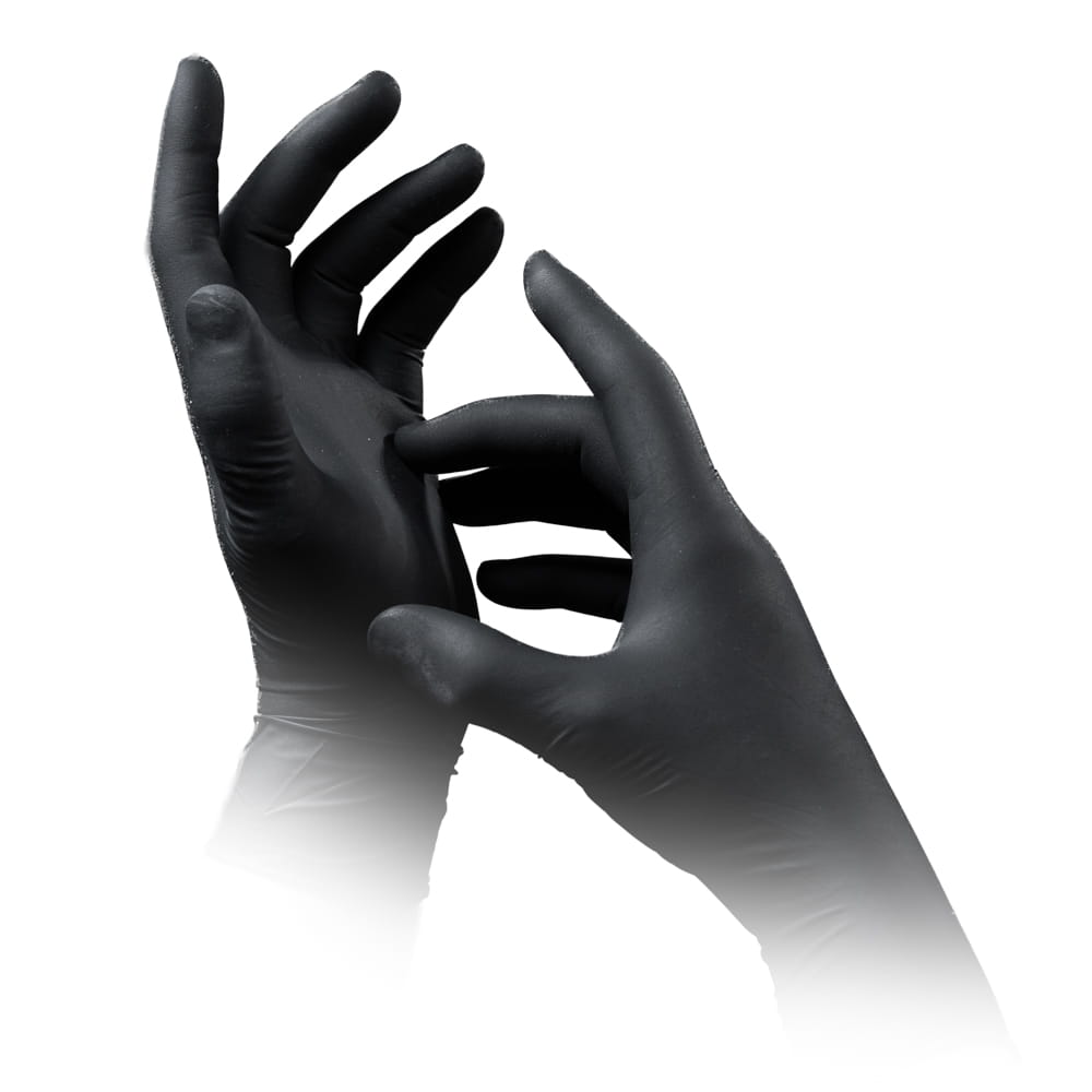 Latexhandschuhe mit Überlänge schwarz, Größe XL, puderfrei, Black 300 Latex Latexhandschuhe mit Überlänge schwarz, Größe XL, puderfrei, Black 300 Latex