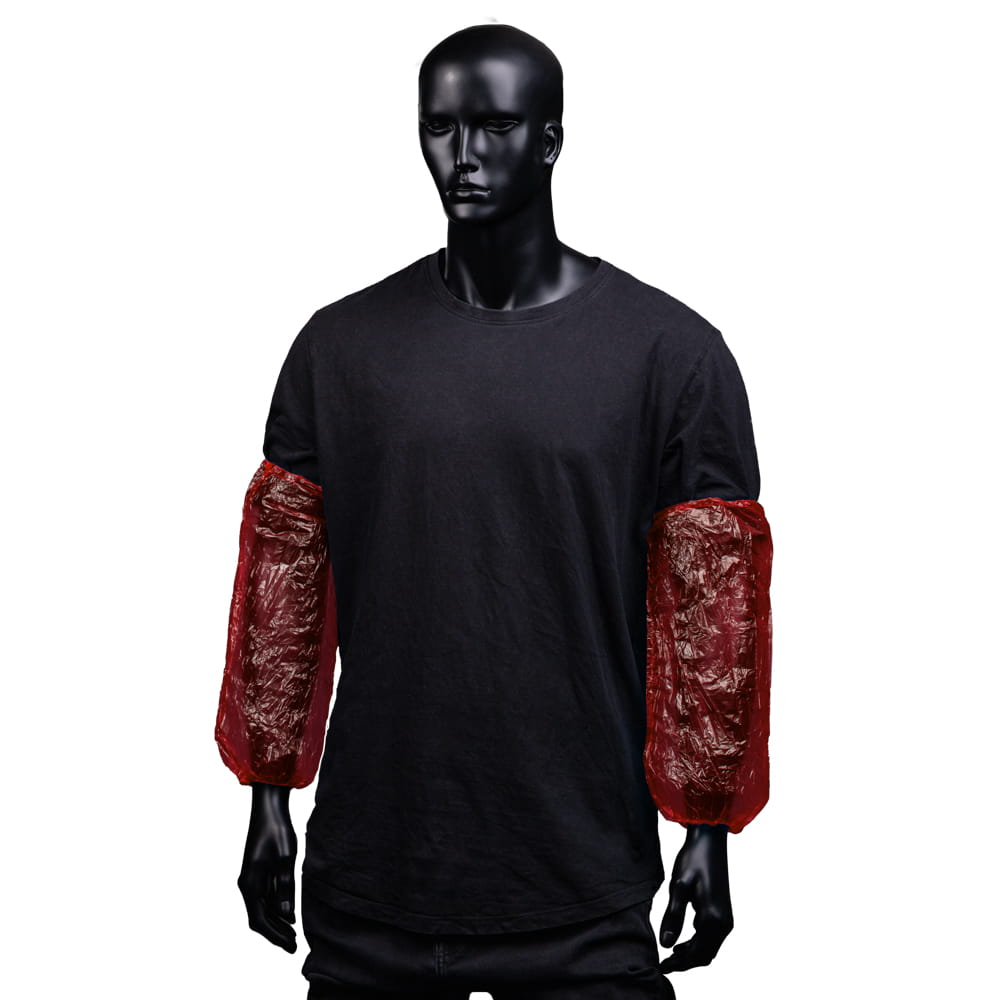 PE Ärmelschoner, 40 x 20 cm, Farbe rot, Polyethylen, Med-Comfort