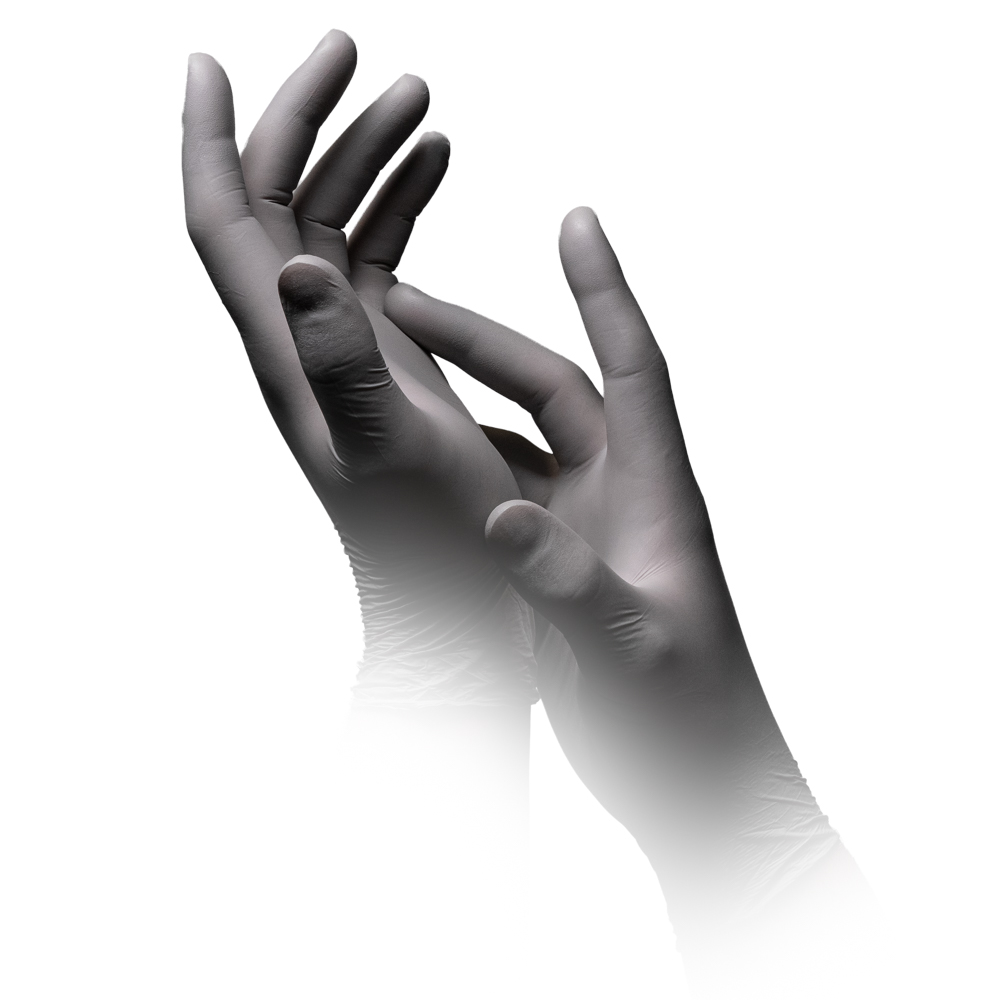 Nitrilhandschuhe, silbergrau, platinum, Größe S, puderfrei, Style PLATINUM by Med-Comfort