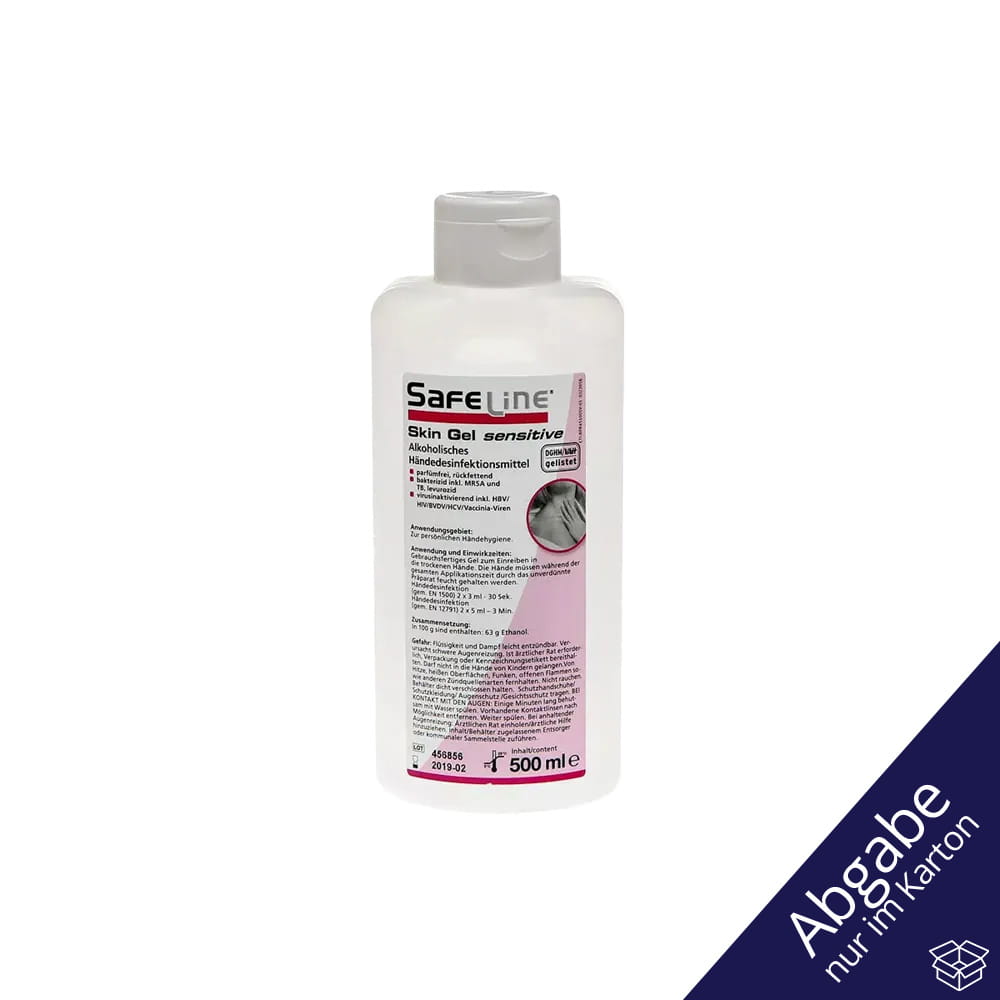 Händedesinfektionsgel, sensitive, 500 ml, Safeline Skin
