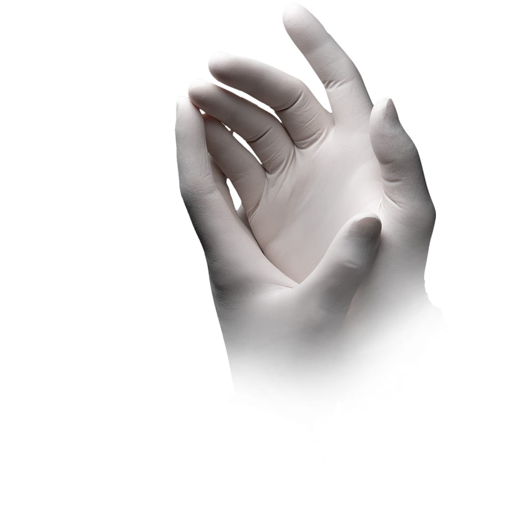 Latexhandschuhe, weiß, Größe L, puderfrei, Basic-Plus