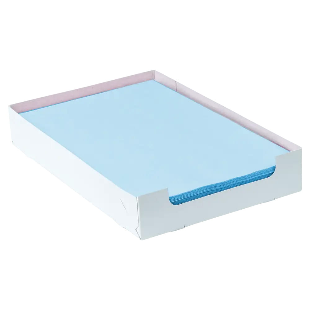 Einweg Tray-Filterpapier in der Box, 18 x 28 cm, Farbe hellblau, blau, hellgrün, Zellstoff Einweg Tray-Filterpapier in der Box, 18 x 28 cm, Farbe hellblau, blau, hellgrün, Zellstoff
