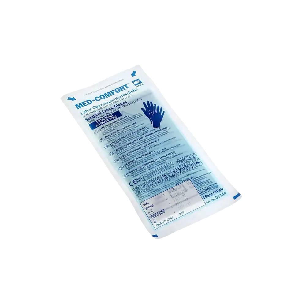 OP-Handschuhe, Latex Einmalhandschuhe, puderfrei, weiß, Gr. 7,5, Med-Comfort