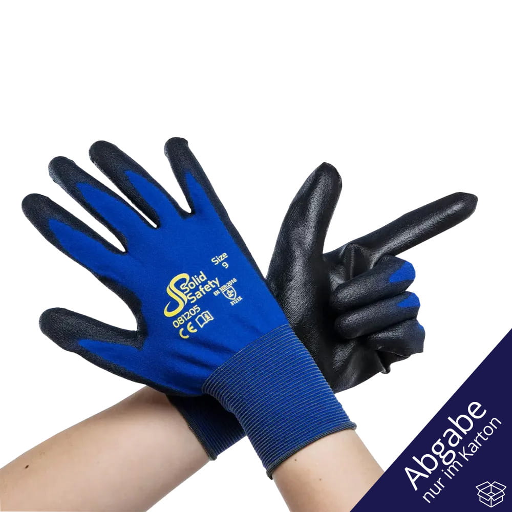 Montagehandschuh, Größe 7, grau, SolidSafety Tough Fine Touch